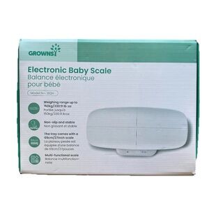 NWT Grownsy Electronic Baby Scale B12H w LCD Display Battery Powered White